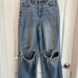 SO Light Blue Distressed Boyfriend Jeans